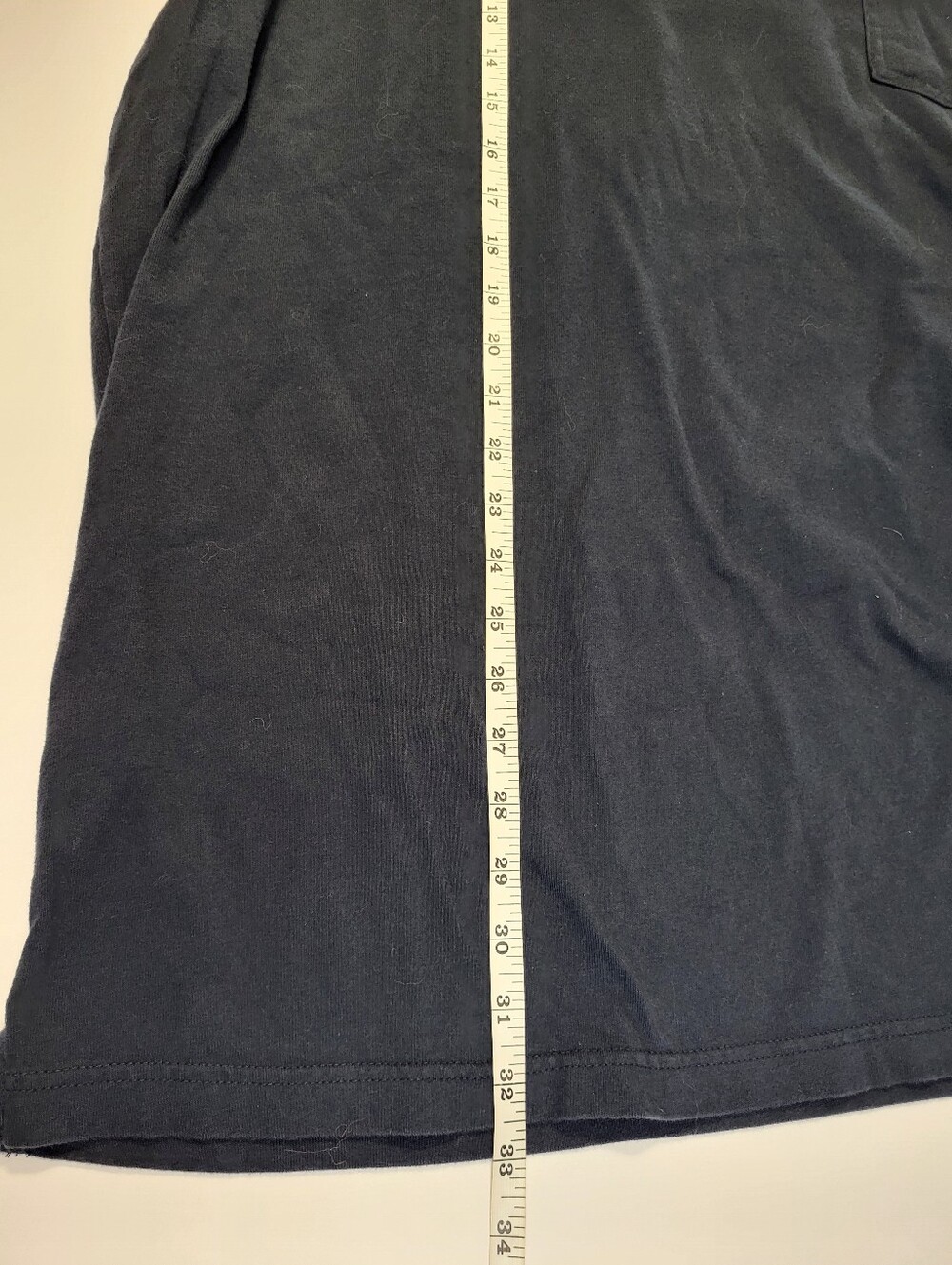 Duluth Trading Co Relaxed Fit Longtail T Shirt Navy Blue Henley Cotton Size XL - Picture 3 of 8